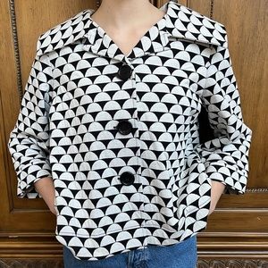 Emma James Black and White Patterned Cardigan